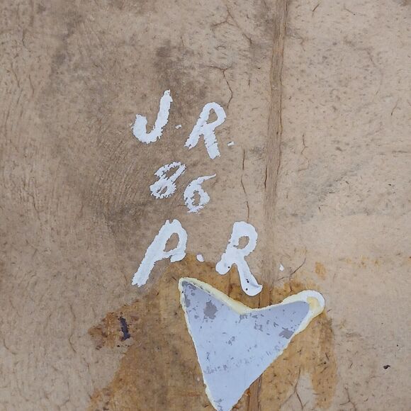 Wood Face Mask Hand Painted Tribal Folk Art Wall Hanging Decorative 9” ~ Signed - Picture 8 of 11